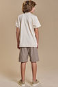 Bermuda em linho santorine com elastano 93374 Johnny Fox Teen Menino