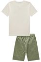 Conjunto de camiseta em malha textura e sarja ônix com elastano 99607 LucBoo Infantil Menino Conjunto de camiseta em malha textura e sarja ônix com elastano 99607 LucBoo Infantil Menino
