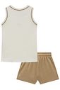 Conjunto de regata em canelado liz e shorts em cotton jeans 98510 Vic Teen Menina