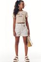 Shorts em alfaiataria tecno cargo 95638 Vic Teen Menina Shorts em alfaiataria tecno cargo 95638 Vic Teen Menina