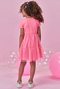 Vestido em canelado e tule brilho 98049 Kukiê Infantil Menina