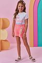 Conjunto de blusa em meia malha e shorts em moletom sem pelúcia 99378 Kukiê Infantil Menina Conjunto de blusa em meia malha e shorts em moletom sem pelúcia 99378 Kukiê Infantil Menina