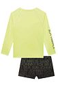 Conjunto de camiseta e sunga em malha uv dry com proteção UV50+ 93361 Johnny Fox Teen Menino Conjunto de camiseta e sunga em malha uv dry com proteção UV50+ 93361 Johnny Fox Teen Menino