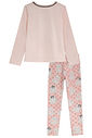 Conjunto de pijama de blusa em meia malha e calça legging em malha fresh 94272 Kukiê Infantil Menina Conjunto de pijama de blusa em meia malha e calça legging em malha fresh 94272 Kukiê Infantil Menina