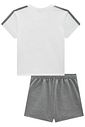 Conjunto de blusa em cotton e short saia em moletom sem pelúcia 96876 Vic Teen Menina Conjunto de blusa em cotton e short saia em moletom sem pelúcia 96876 Vic Teen Menina