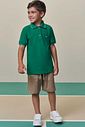 Conjunto de camisa polo em meia malha e bermuda em sarja girassol com elastano 98440 LucBoo Infantil Menino Conjunto de camisa polo em meia malha e bermuda em sarja girassol com elastano 98440 LucBoo Infantil Menino