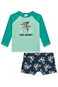 Conjunto de camiseta e sunga em malha UV dry com proteção UV50+ 95767 LucBoo Bebê Menino Conjunto de camiseta e sunga em malha UV dry com proteção UV50+ 95767 LucBoo Bebê Menino