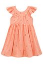 Vestido em linho bordado corações 96598 Infanti Infantil Menina