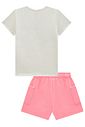 Conjunto de blusa em malha power e shorts em moletom sem pelúcia 98557 Infanti Infantil Menina