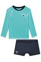 Conjunto de camiseta e sunga em malha UV dry com proteção UV50+ 96173 LucBoo Infantil Menino Conjunto de camiseta e sunga em malha UV dry com proteção UV50+ 96173 LucBoo Infantil Menino