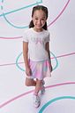 Conjunto de blusa em malha UV50 e saia em malha yuki com shorts embutido 96539 Vic Teen Menina Conjunto de blusa em malha UV50 e saia em malha yuki com shorts embutido 96539 Vic Teen Menina