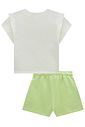 Conjunto de blusa em meia malha e shorts em moletom sem pelúcia 98499 Vic Teen Menina Conjunto de blusa em meia malha e shorts em moletom sem pelúcia 98499 Vic Teen Menina