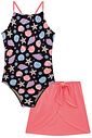 Conjunto de maiô e saída de praia em malha UV50 96685 Vic Teen Menina Conjunto de maiô e saída de praia em malha UV50 96685 Vic Teen Menina