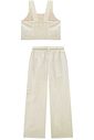 Conjunto de regata e calça wide leg em linho 99118 Vic Teen Menina Conjunto de regata e calça wide leg em linho 99118 Vic Teen Menina