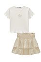 Conjunto de blusa em canelado liz e saia em linho deluxe com shorts embutido 95213 Lilimoon Teen Menina Conjunto de blusa em canelado liz e saia em linho deluxe com shorts embutido 95213 Lilimoon Teen Menina