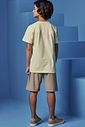 Conjunto de camiseta em meia malha e bermuda em cotton jeans com elastano 98694 Johnny Fox Teen Menino Conjunto de camiseta em meia malha e bermuda em cotton jeans com elastano 98694 Johnny Fox Teen Menino