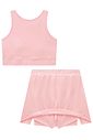 Conjunto de top e saia com shorts embutido em malha UV dry com proteção UV 50+ 96483 Lilimoon Teen Menina Conjunto de top e saia com shorts embutido em malha UV dry com proteção UV 50+ 96483 Lilimoon Teen Menina
