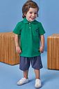 Conjunto de camisa polo em piquet com elastano e bermuda em cotton jeans com elastano 99360 Johnny Fox Teen Menino