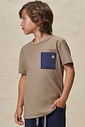 Camiseta em meia malha flamê 98748 LucBoo Infantil Menino