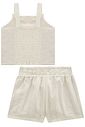 Conjunto de blusa em linho deluxe e shorts em blend de linho bordado 96497 Infanti Infantil Menina Conjunto de blusa em linho deluxe e shorts em blend de linho bordado 96497 Infanti Infantil Menina