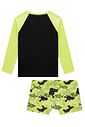Conjunto de camiseta e sunga em malha UV dry com proteção UV50+ 99583 LucBoo Infantil Menino