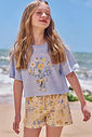 Conjunto de blusa em meia malha e shorts em molecotton 94944 Infanti Infantil Menina Conjunto de blusa em meia malha e shorts em molecotton 94944 Infanti Infantil Menina
