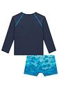 Conjunto de camiseta e sunga em malha uv dry com proteção UV50+ 93349 Johnny Fox Teen Menino