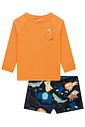 Conjunto de camiseta e sunga em malha UV dry com proteção UV 50+ 92882 LucBoo Bebê Menino Conjunto de camiseta e sunga em malha UV dry com proteção UV 50+ 92882 LucBoo Bebê Menino