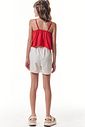 Conjunto de regata em viscose aruba e shorts em alfaiataria tecno cargo 95952 Vic Teen Menina