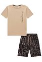 Conjunto de camiseta em meia malha e bermuda em nylon ergonomic com elastano 96841 Johnny Fox Teen Menino Conjunto de camiseta em meia malha e bermuda em nylon ergonomic com elastano 96841 Johnny Fox Teen Menino