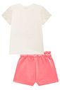 Conjunto de blusa em meia malha e shorts em moletom sem pelúcia 95558 Infanti Infantil Menina