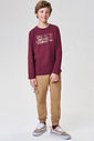 Calça jogger em sarja squash com elastano 90109 Johnny Fox Teen Menino
