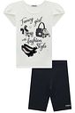 Conjunto de blusa alongada em malha power e bermuda biker em canelado liz 96891 Infanti Infantil Menina Conjunto de blusa alongada em malha power e bermuda biker em canelado liz 96891 Infanti Infantil Menina
