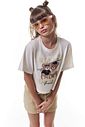 Conjunto de blusa em meia malha e short saia em cotton jeans 95965 Vic Teen Menina Conjunto de blusa em meia malha e short saia em cotton jeans 95965 Vic Teen Menina