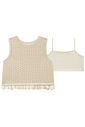 Regata sobreposição em tricot 100% algodão e top forro em ribana 1x1 94429 Vic Teen Menina Regata sobreposição em tricot 100% algodão e top forro em ribana 1x1 94429 Vic Teen Menina