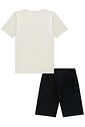 Conjunto de camiseta em meia malha e bermuda em moletom sem pelúcia 96840 Johnny Fox Teen Menino Conjunto de camiseta em meia malha e bermuda em moletom sem pelúcia 96840 Johnny Fox Teen Menino