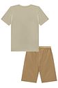Conjunto de camiseta em meia malha e bermuda em sarja strech com elastano 93017 Johnny Fox Teen Menino Conjunto de camiseta em meia malha e bermuda em sarja strech com elastano 93017 Johnny Fox Teen Menino