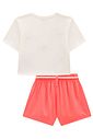 Conjunto de blusa em meia malha e shorts em viscose 98551 Infanti Infantil Menina