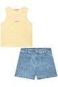 Conjunto de regata em canelado liz e shorts em jeans com elastano 95639 Lilimoon Teen Menina Conjunto de regata em canelado liz e shorts em jeans com elastano 95639 Lilimoon Teen Menina
