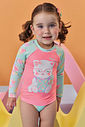 Conjunto de blusa e calcinha em malha com proteção UV50+ 96262 Kukiê Infantil Menina