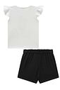 Conjunto de blusa em cotton e short saia em molevisco 95873 Infanti Infantil Menina Conjunto de blusa em cotton e short saia em molevisco 95873 Infanti Infantil Menina