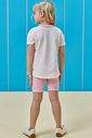 Conjunto de camiseta em meia malha e bermuda biker em molecotton 96401 Kukiê Infantil Menina