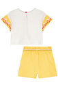Conjunto de blusa em malha fresh e shorts em malha waffle 94799 Kukiê Infantil Menina Conjunto de blusa em malha fresh e shorts em malha waffle 94799 Kukiê Infantil Menina