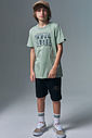 Bermuda em molevisco com elastano 97020 Johnny Fox Teen Menino