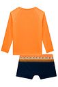 Conjunto de camiseta e sunga em malha UV dry com proteção UV50+ 99579 LucBoo Infantil Menino