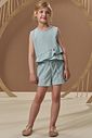 Conjunto de regata e shorts em malha anarruga 97036 Infanti Infantil Menina Conjunto de regata e shorts em malha anarruga 97036 Infanti Infantil Menina