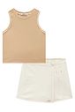 Conjunto de regata em ribana 1x1 e short saia em sarja com elastano 95507 Lilimoon Teen Menina Conjunto de regata em ribana 1x1 e short saia em sarja com elastano 95507 Lilimoon Teen Menina