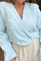 BLAZER CROPPED DE CREPE PATOU GABI BO BLAZER CROPPED DE CREPE PATOU GABI BO