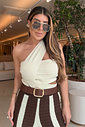 CALÇA TRICO WIDE LEG DE LISTRAS LILIANA CALÇA TRICO WIDE LEG DE LISTRAS LILIANA