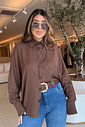 CAMISA OVERSIZED COM LINHO OLÍVIA CAMISA OVERSIZED COM LINHO OLÍVIA